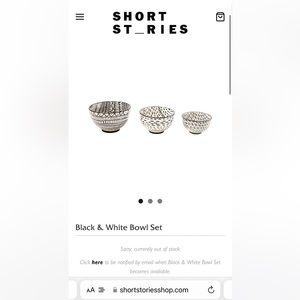 Short Stories Nesting Bowl set